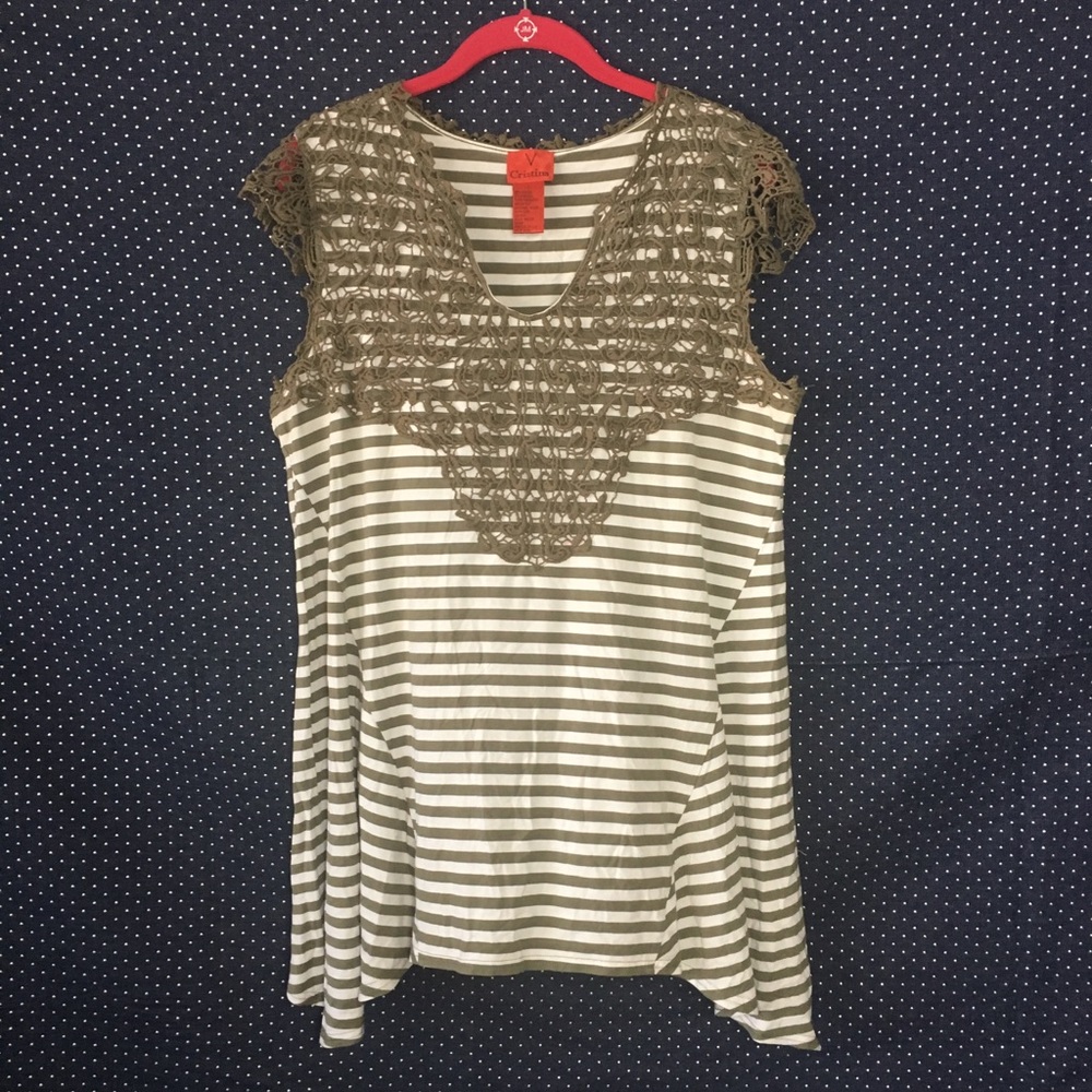 Designer Top with Crochet Details